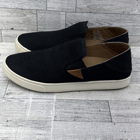 OluKai Pehuea Black Mesh Low Top Slip On Casual Sneaker Shoes Women Size‎ 8.5 - Picture 5 of 10